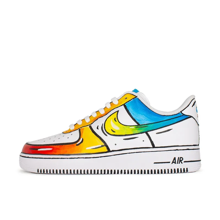 Blue Green Yellow Red Custom Air Force 1