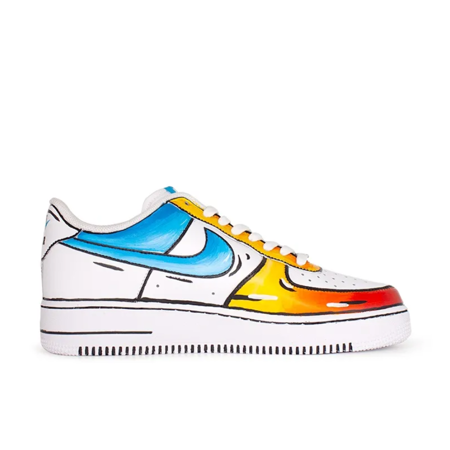 Blue Green Yellow Red Custom Air Force 1