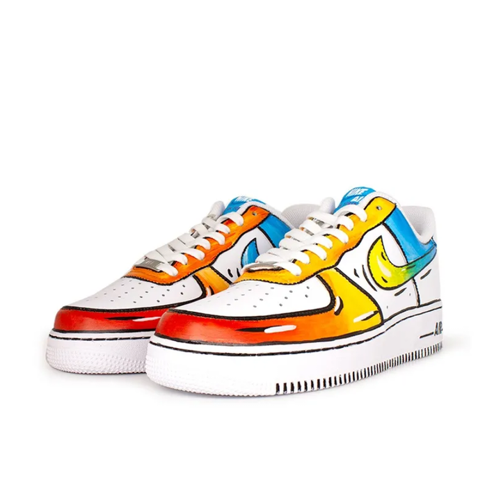 Blue Green Yellow Red Custom Air Force 1