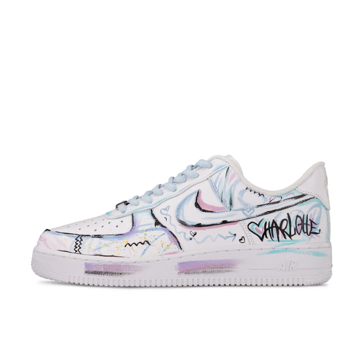 Simple Figure Blue Purple Custom Air Force 1