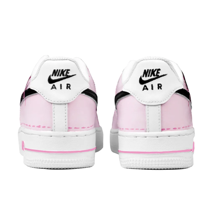 Pink Rbbit Black Swoosh Custom Air Force 1