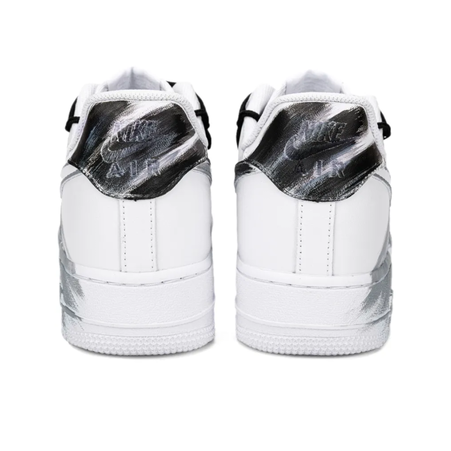 Extra Lace Black Gray White Custom Air Force 1