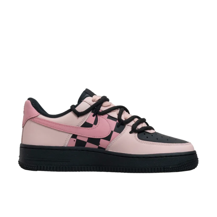 Extra Lace Pink Black Custom Air Force 1