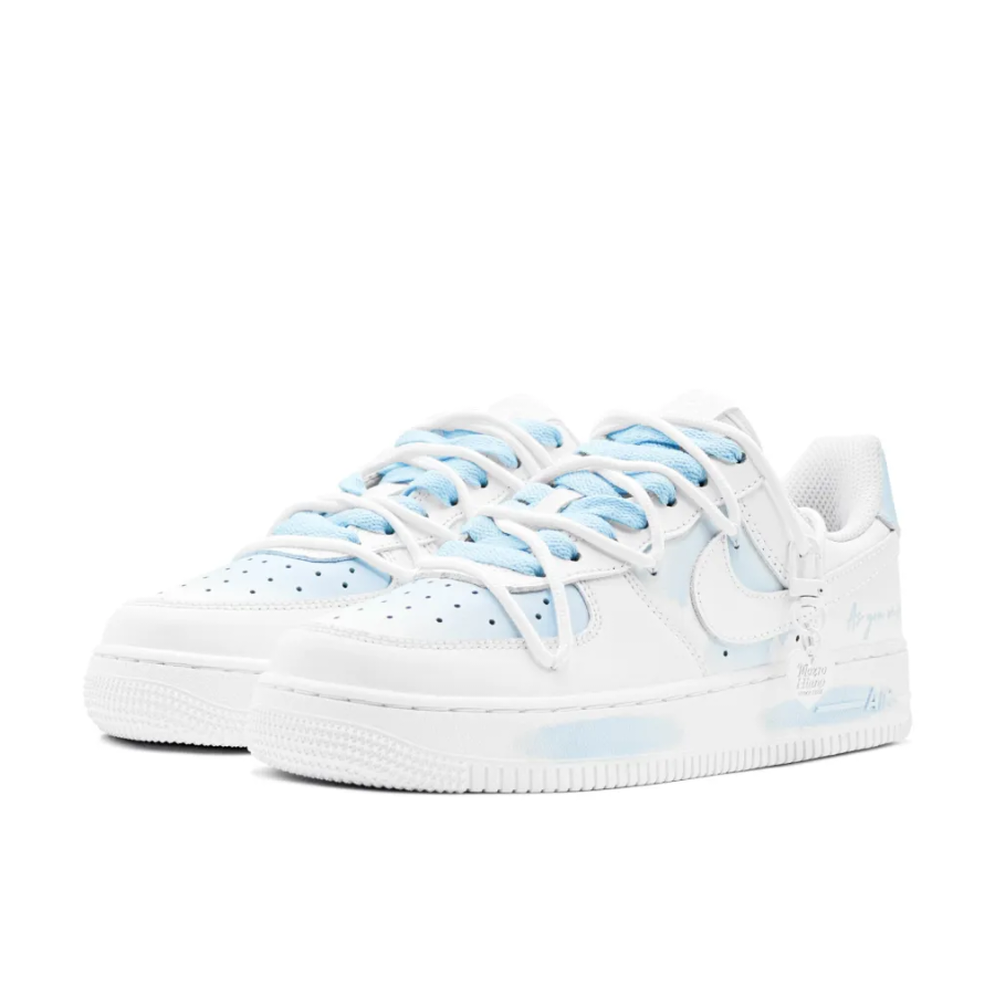 Extra Lace Blue Custom Air Force 1