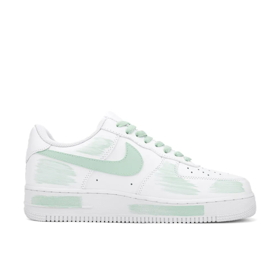 Mint Green Broken Swoosh Custom Air Force 1