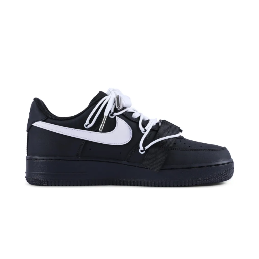 Extra Lace Black White Font Custom Air Force 1