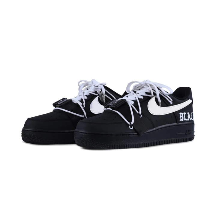 Extra Lace Black White Font Custom Air Force 1