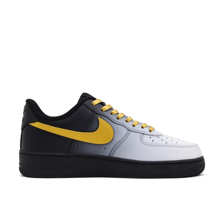 White Black Gradient Gold Swoosh Custom Air Force 1