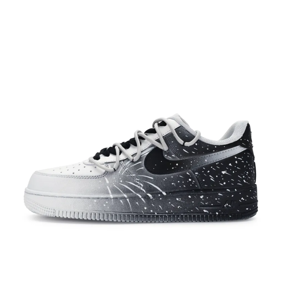 Black White Gradient Spray Custom Air Force 1