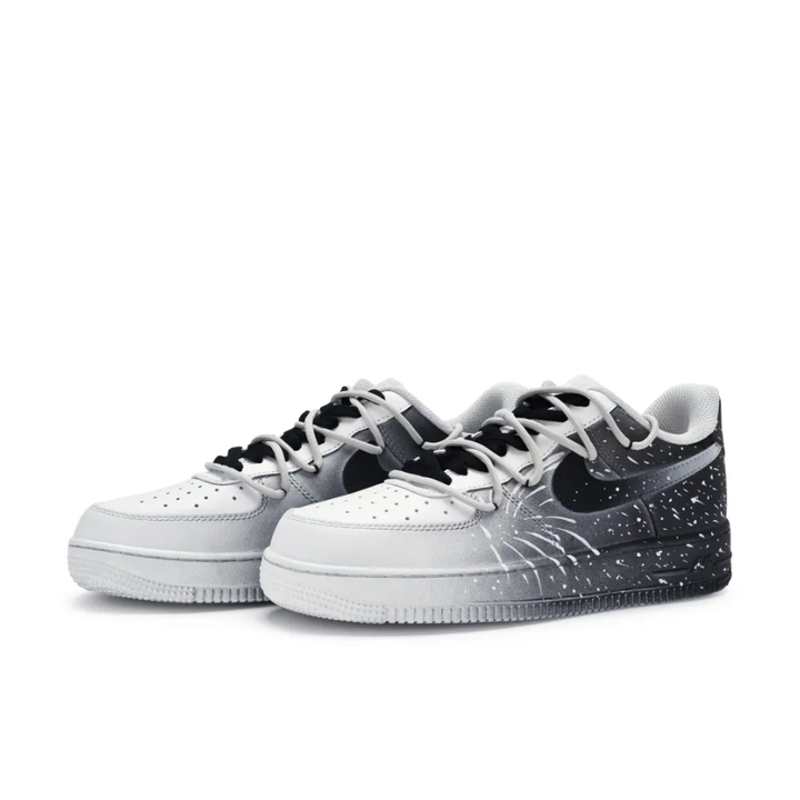 Black White Gradient Spray Custom Air Force 1