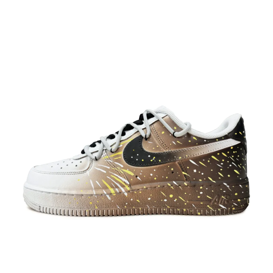 Extra Lace Brown White Gradient Custom Air Force 1