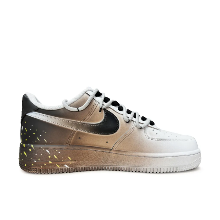 Extra Lace Brown White Gradient Custom Air Force 1