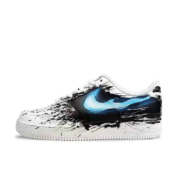 Blue Black Dripping Spray Custom Air Force 1