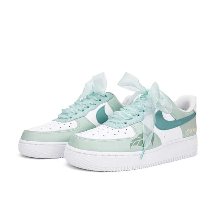 Green Leaf LightCyan Custom Air Force 1