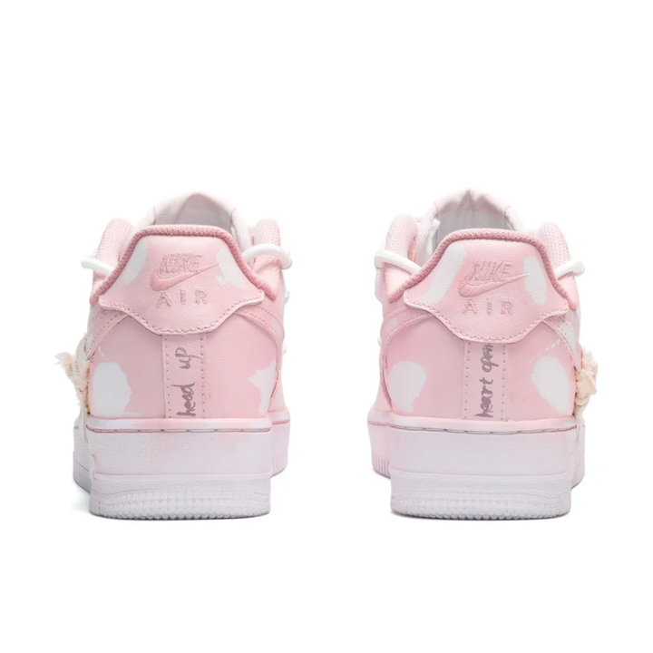 Slanted Swoosh Extra Lace Pink Custom Air Force 1