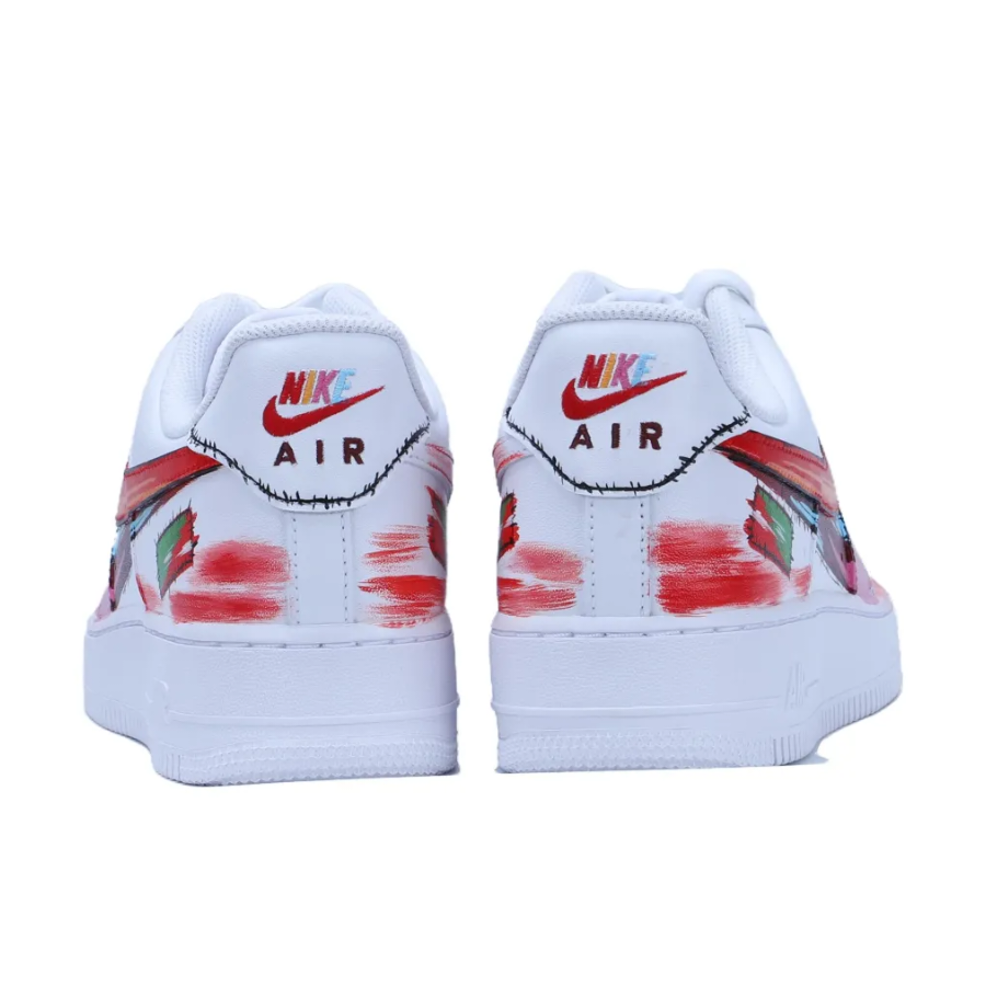 Three Swoosh Red Blue Purple Custom Air Force 1