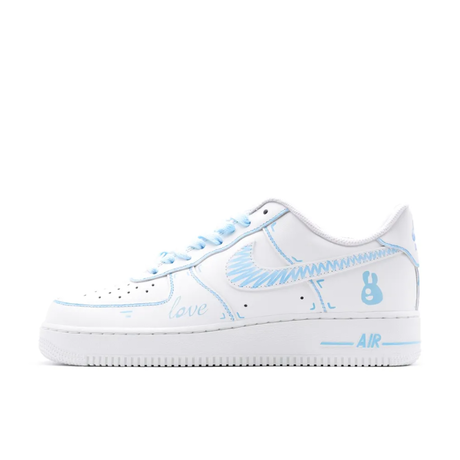 Blue White Custom Air Force 1