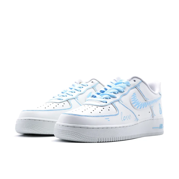 Blue White Custom Air Force 1