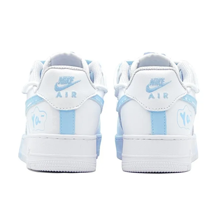 Extra Lace Blue White Gradient Custom Air Force 1