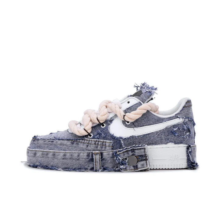 Thick Lace Denim Patch Custom Air Force 1