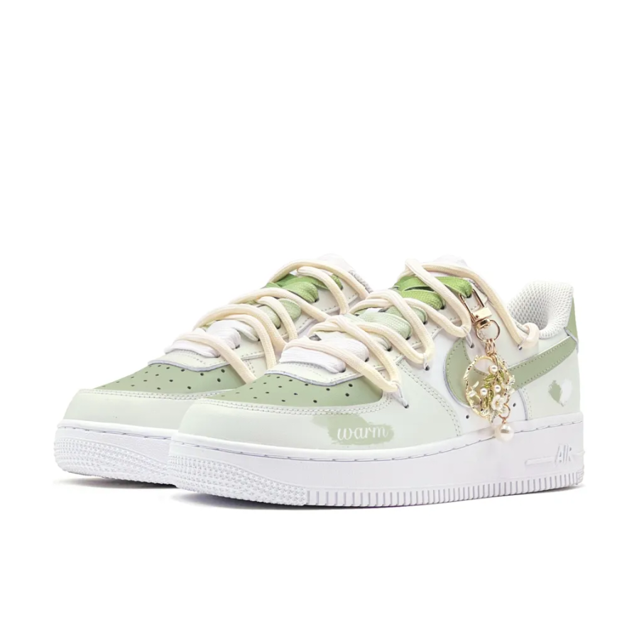 Extra Lace Green Custom Air Force 1