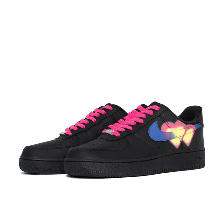 Black Blue Pink Heart Custom Air Force 1