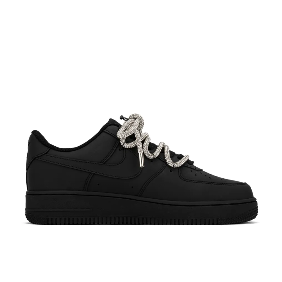 Diamong Swoosh Black Custom Air Force 1