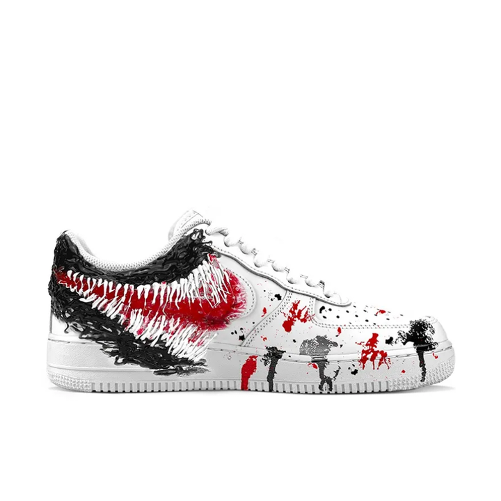 Black Red White Teeth Custom Air Force 1