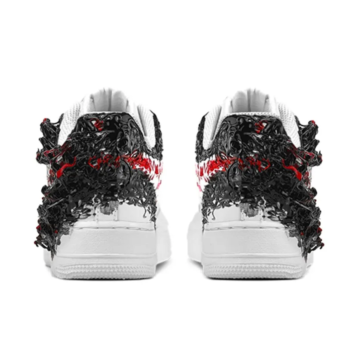 Black Red White Teeth Custom Air Force 1