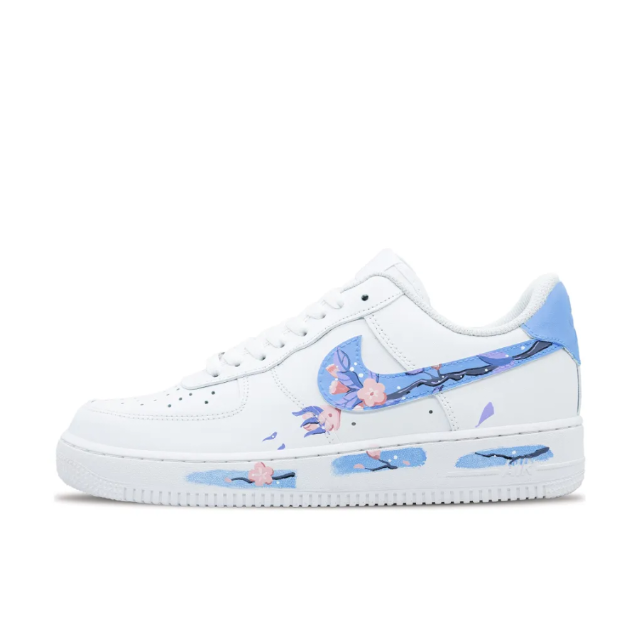 Flower Pink Blue Custom Air Force 1