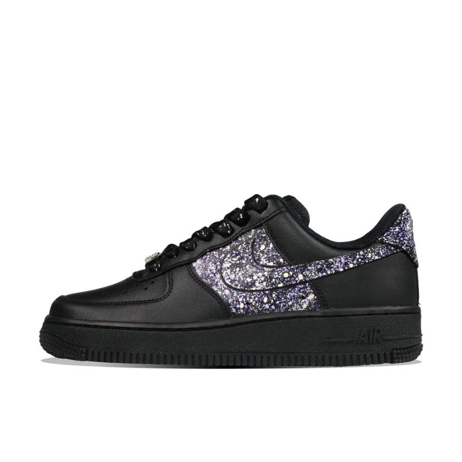 Graffiti Dark Blue Black Custom Air Force 1