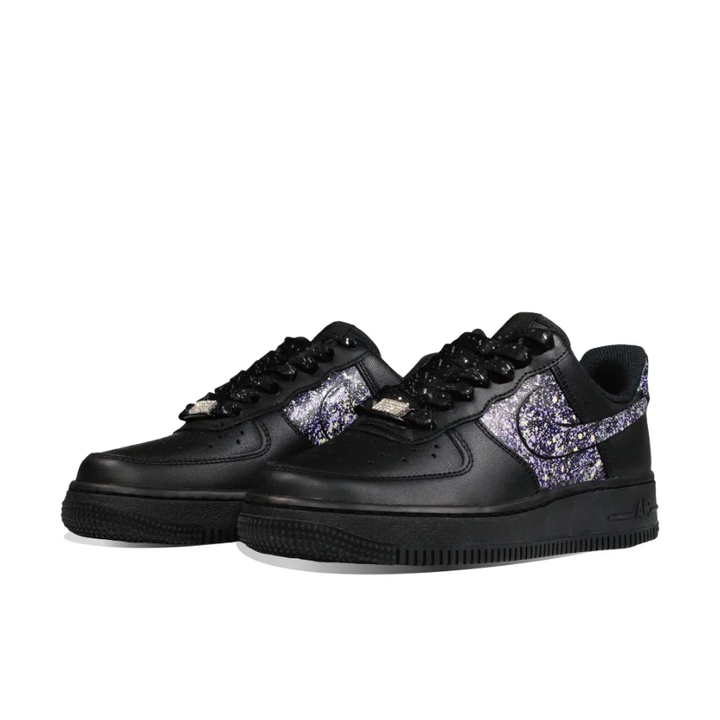 Graffiti Dark Blue Black Custom Air Force 1