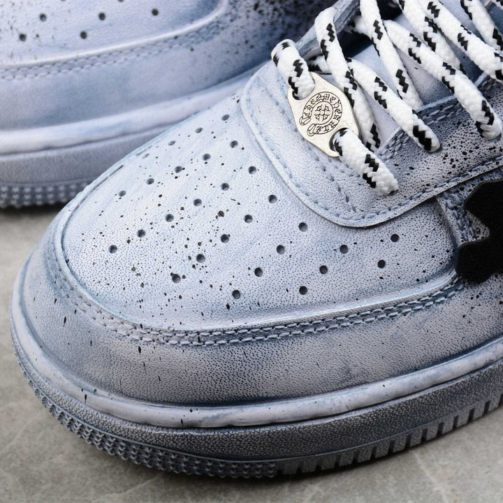 BLUE/PINK CHROME HEARTS Custom Air Force 1