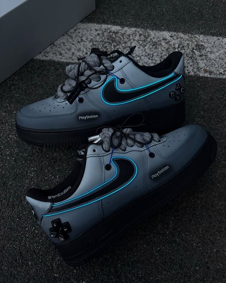 Hand Painted Custom PS5 Air Force 1 Sneakers