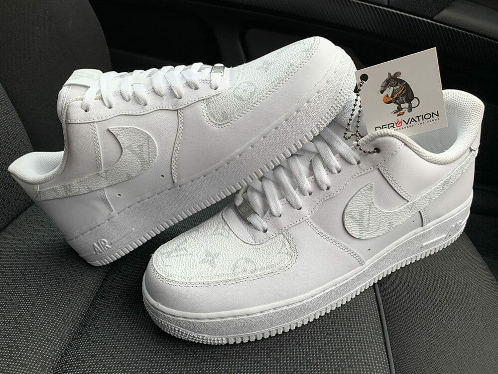 Custom Air Force 1 White Light Grey LV