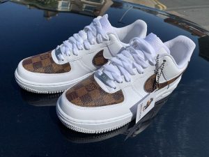 Custom Air Force 1 Chocolate Brown Plaid