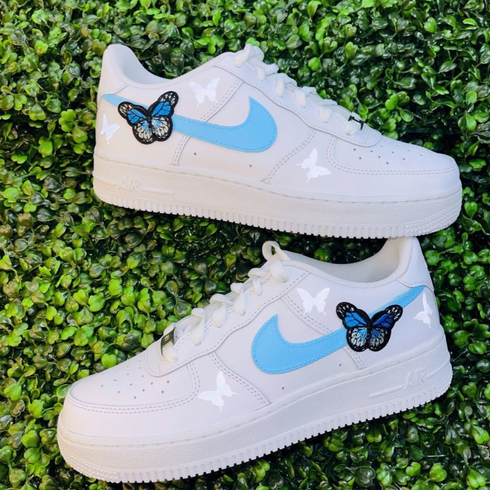 Blue Butterfly Reflective Custom Air Force 1