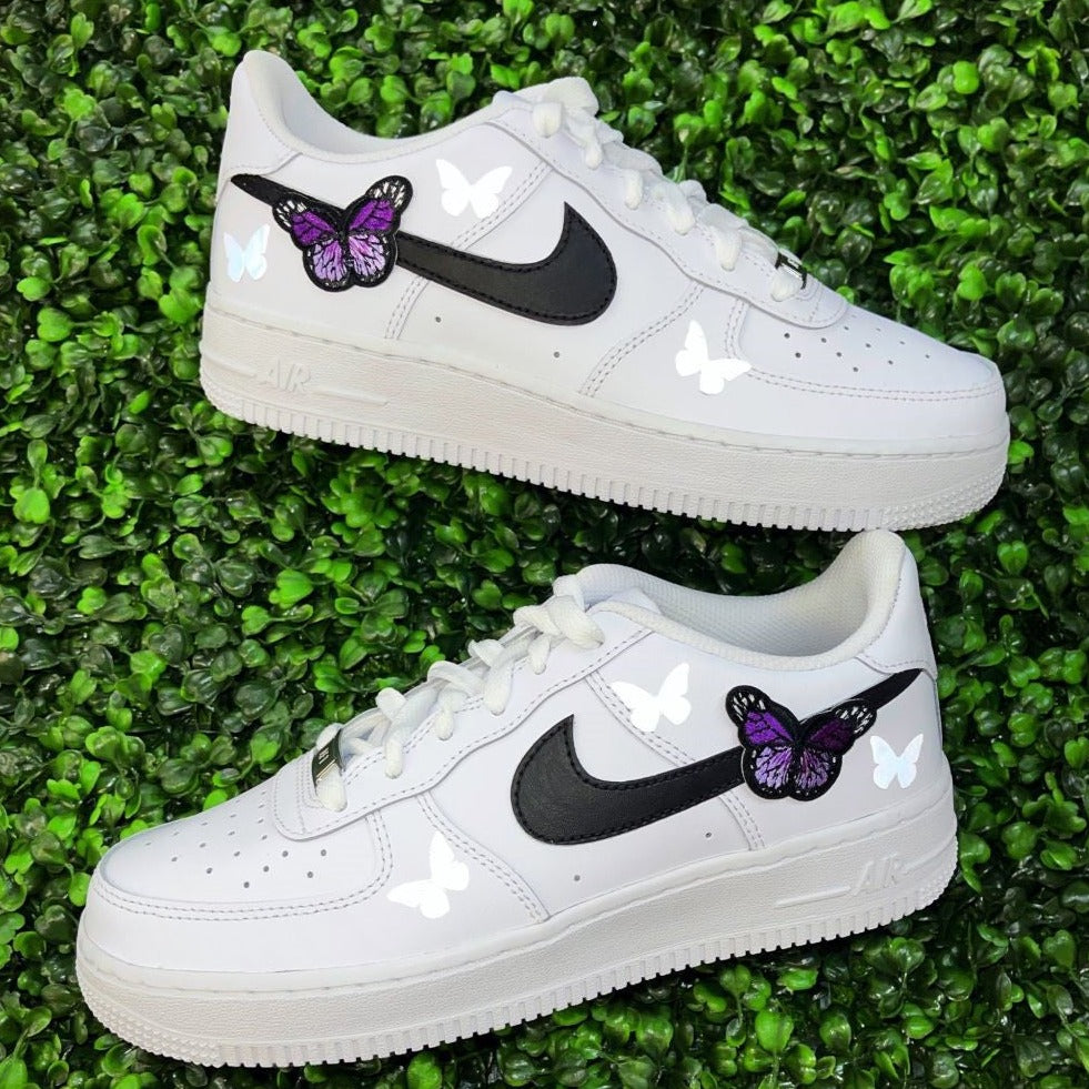 Purple Butterfly Reflective Custom Air Force 1