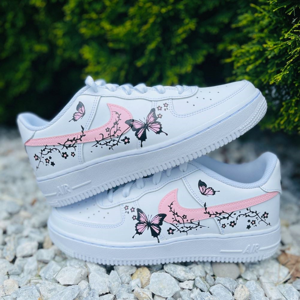 Pink Butterflies Custom Air Force 1