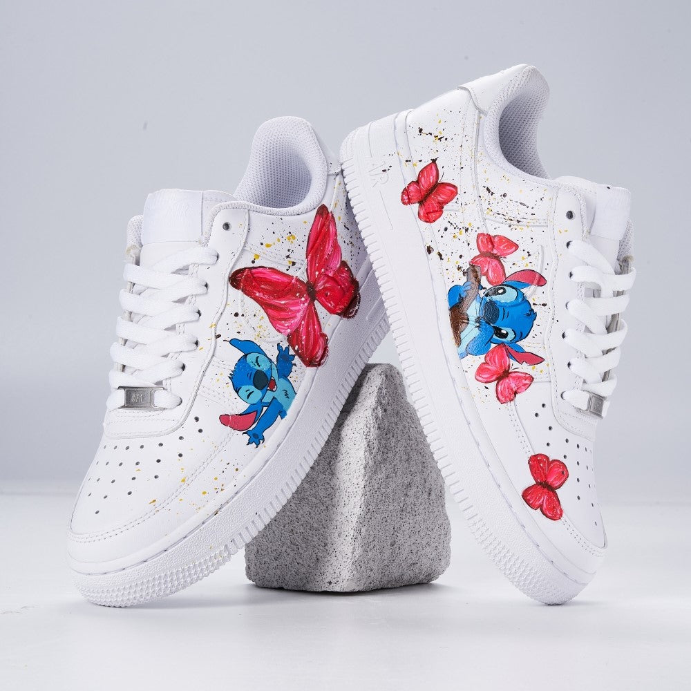 Stitch and the Red Butterfly Custom Air Force 1