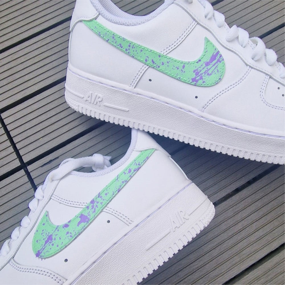 Green Purple Splash Custom Air Force 1