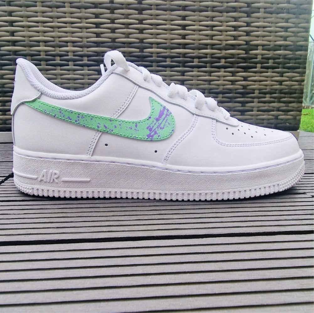 Green Purple Splash Custom Air Force 1