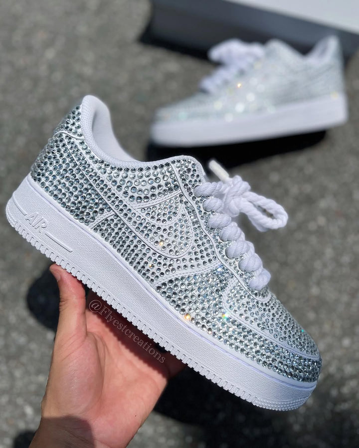 Custom Handmade Full Rhinestone Air Force 1 Sneakers