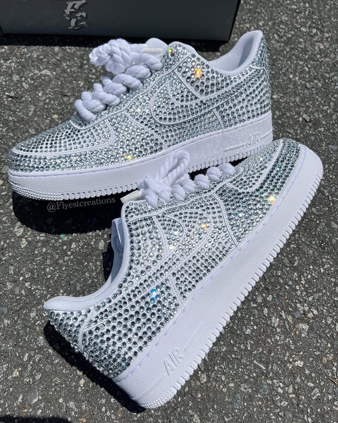 Custom Handmade Full Rhinestone Air Force 1 Sneakers