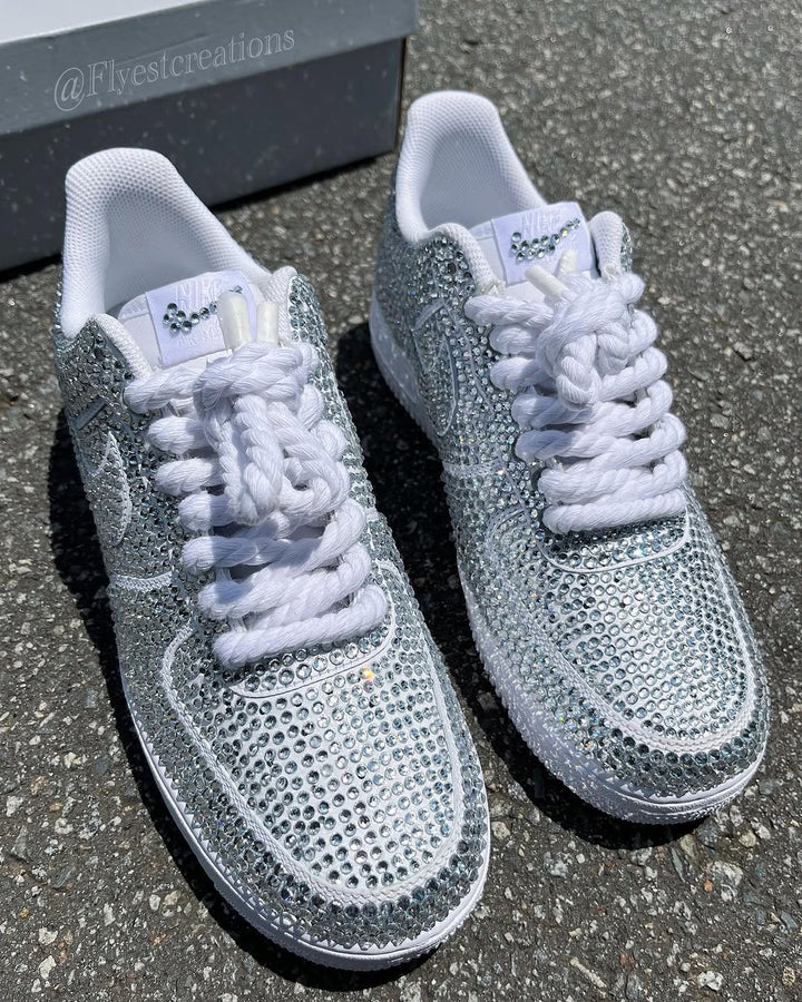 Custom Handmade Full Rhinestone Air Force 1 Sneakers