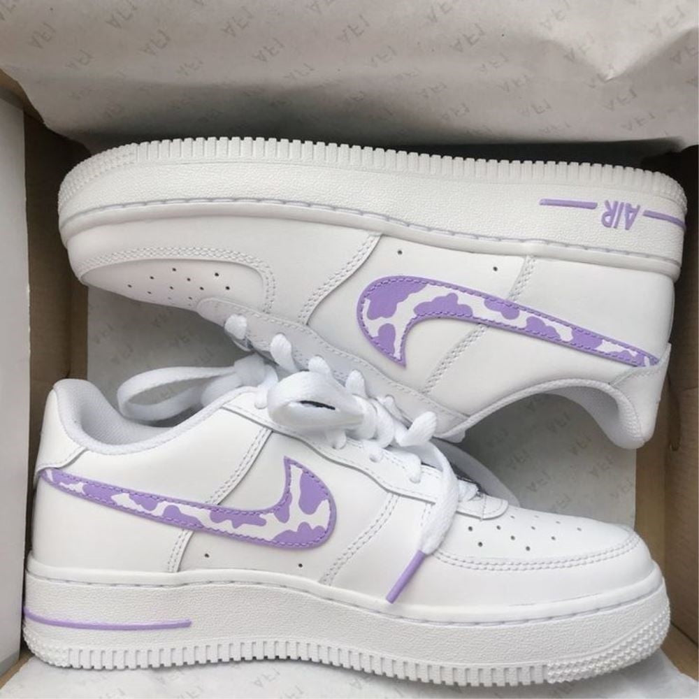 Cow Spotted Purple Custom Air Force 1