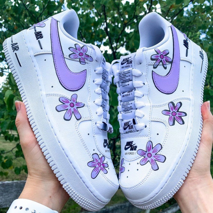 Purple Flowers Custom Air Force 1 â XX CUSTOM