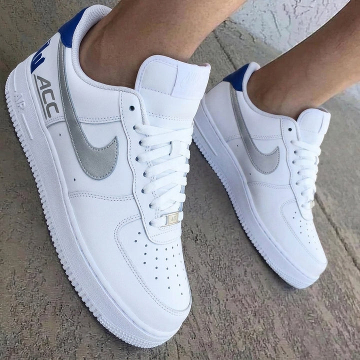 ACC Print Silver Blue Custom Air Force 1
