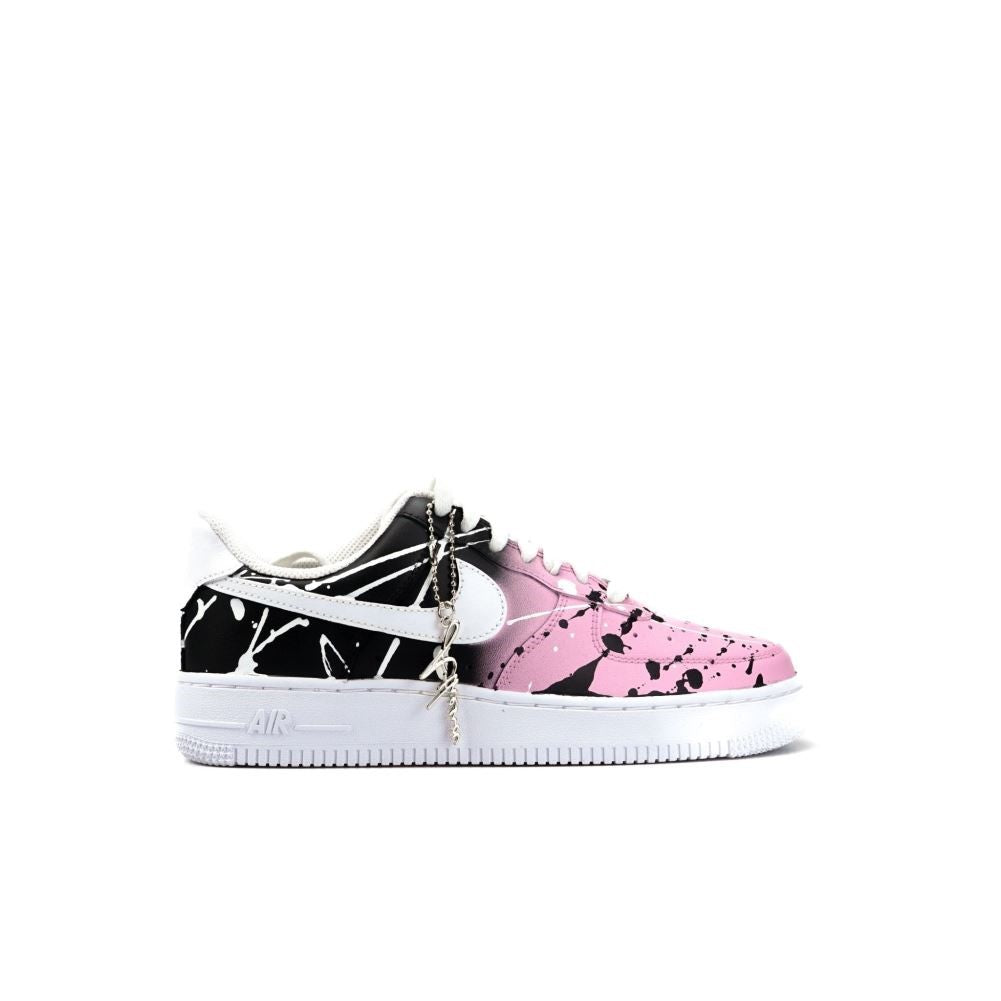 Pink Black Splatter Custom Air Force 1