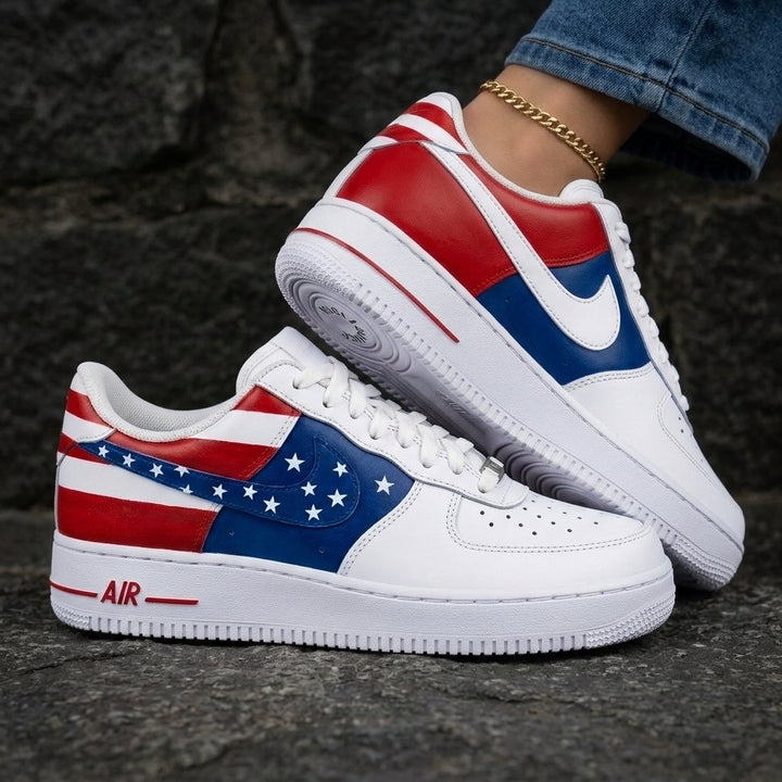 American Flag Red Blue Custom Air Force 1
